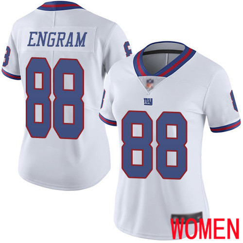 Women New York Giants #88 Evan Engram Limited White Rush Vapor Untouchable Football NFL Jersey